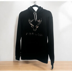 FORLOH Unisex Camo logo Black Hoodie Size Medium New in Package